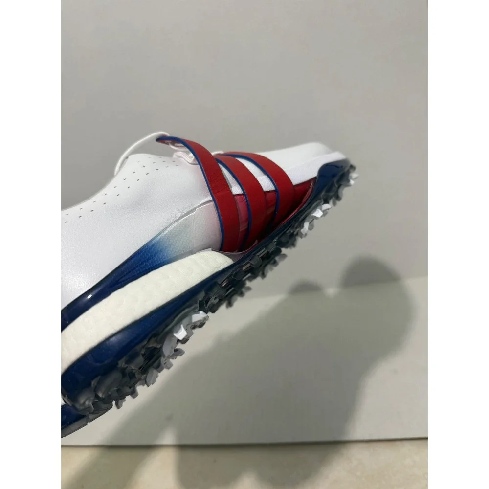 Adidas Tour360 24 Golf Shoes White Red Blue IE3370 Mens 7.5